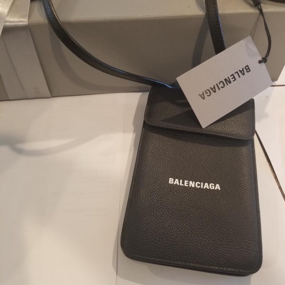 NWT Balenciaga Leather Crossbody Bag !!! 4.3"W x 7.1" H - Picture 5 of 5